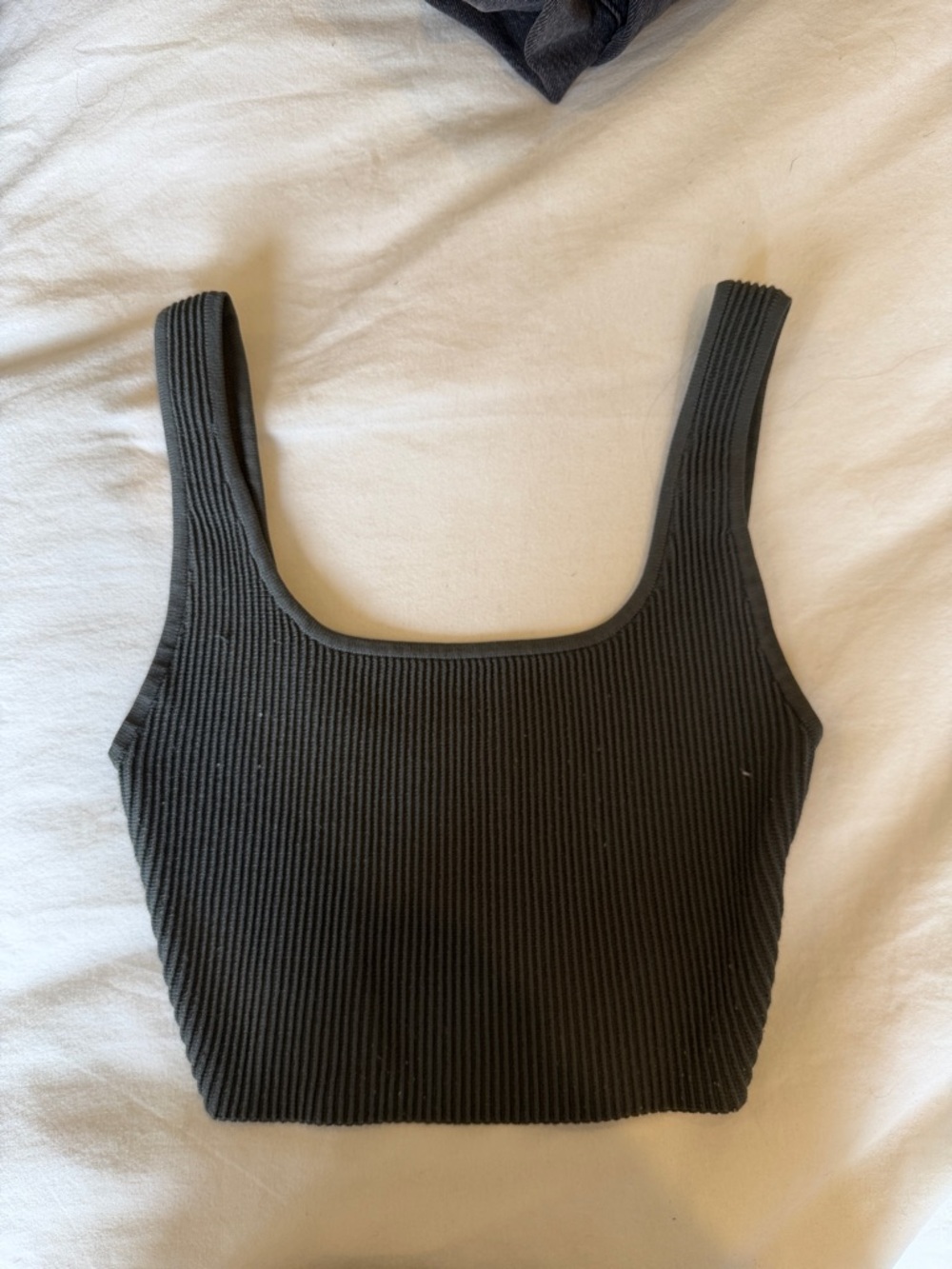Aritzia Ribbed Square-Neck Crop Tank